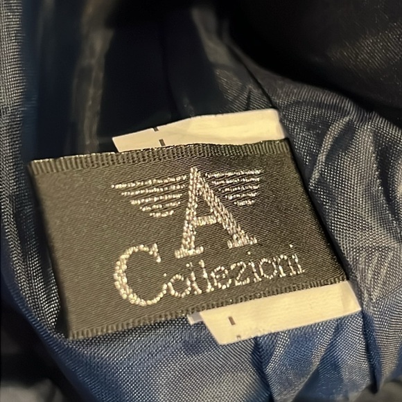⭐️ New A Collezioni Suede Navy Lined Jacket Size Medium - Picture 4 of 8